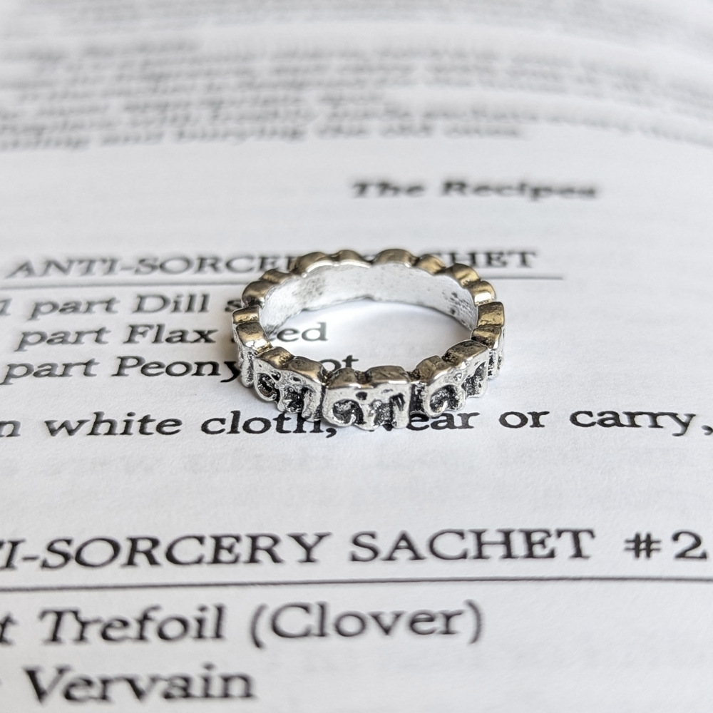 Silver Tone Dainty Elephant Ring Size 4.75